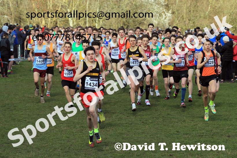 Boys Under-15s 2022 CAU Inter Counties Cross Country, Prestwold Hall, Loughborough.  Photo: David T. Hewitson/Sports for All Pics